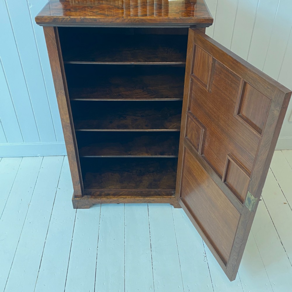 Edwardian Burr Walnut Marquetry Inlaid Cabinet View IX