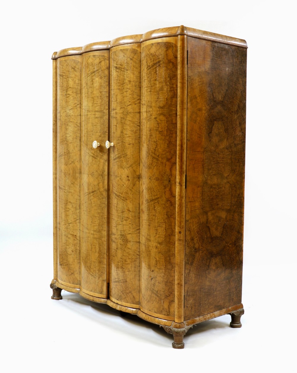 An Art Deco Burr Walnut and Maple Bedroom Suite View VI