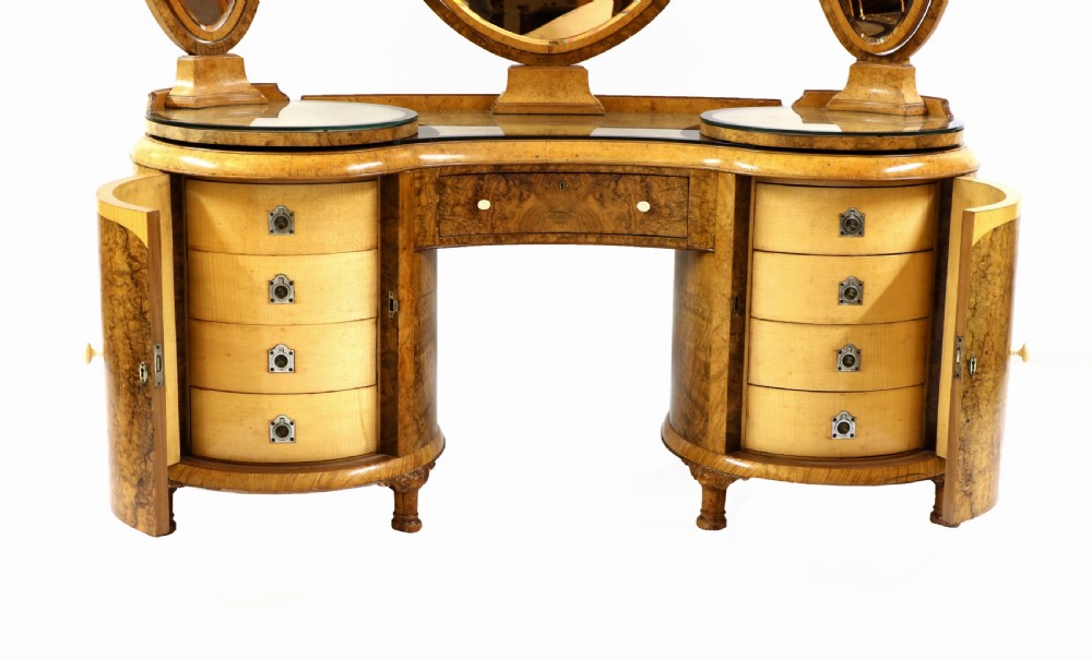 An Art Deco Burr Walnut and Maple Bedroom Suite View VII