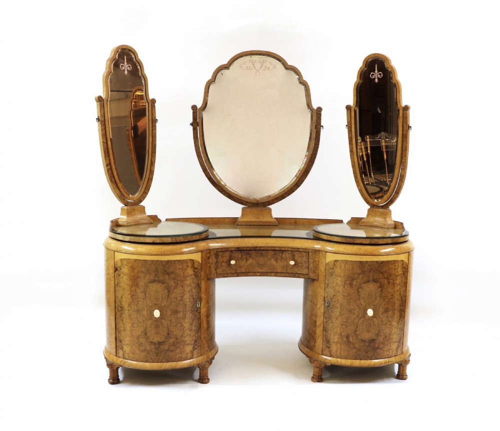 An Art Deco Burr Walnut and Maple Bedroom Suite View VIII