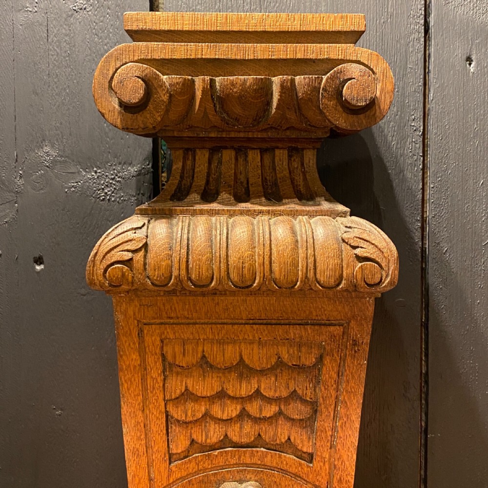 A Large Pair of Oak and Wrought Iron Wall Sconces View XI