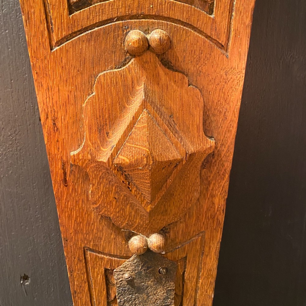 A Large Pair of Oak and Wrought Iron Wall Sconces View XII