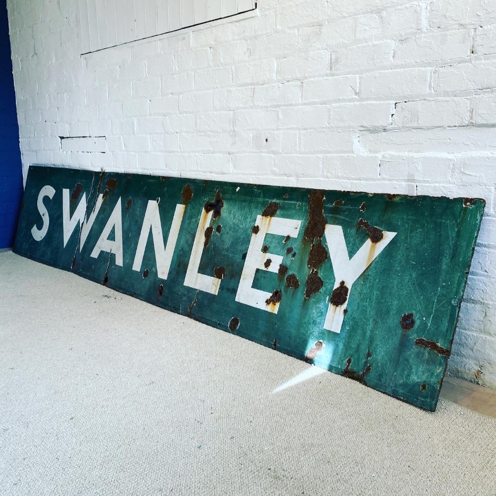 A Large Enamel Railway Sign For Swanley