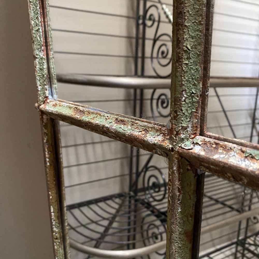 Large Steel Framed Window Mirror View III