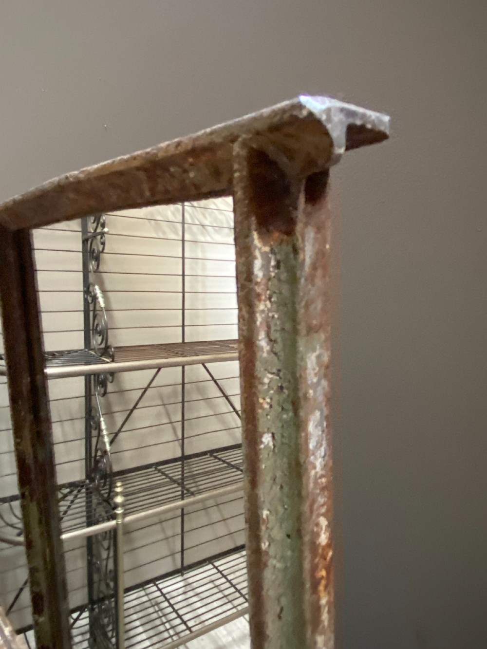 Large Steel Framed Window Mirror View VI