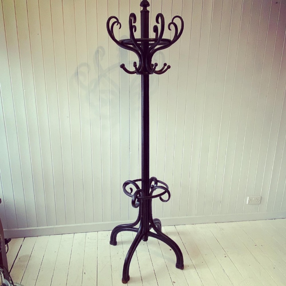  Ebonised Bentwood Coat and Umbrella Stand