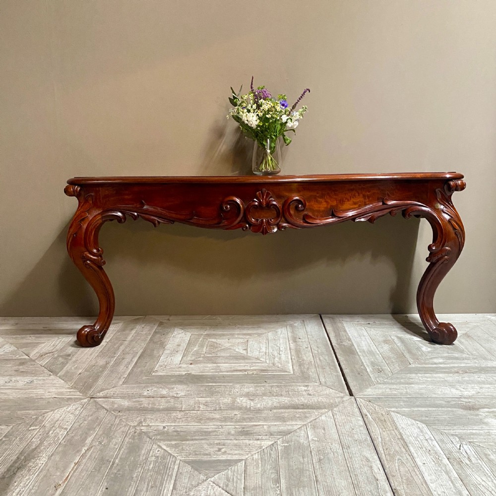 Grand Scale Victorian Mahogany Console Table  View II