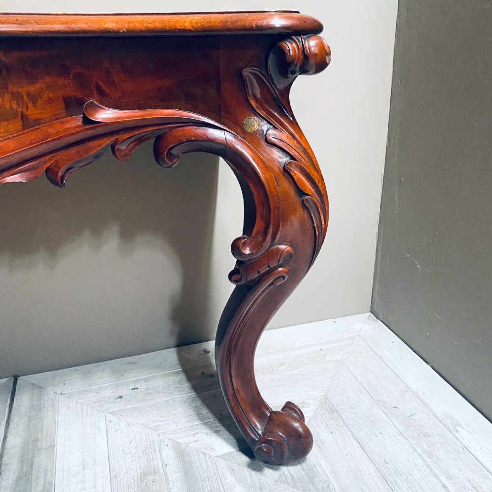 Grand Scale Victorian Mahogany Console Table  View III