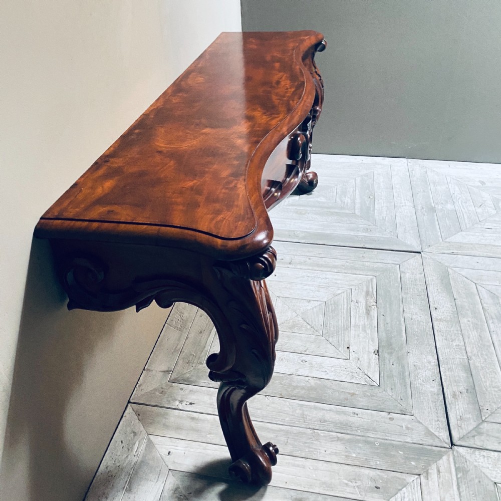 Grand Scale Victorian Mahogany Console Table  View VI
