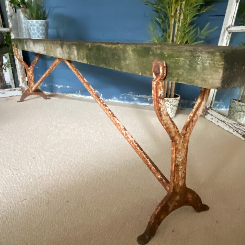 Vintage Cast Iron Garden Bench View IV