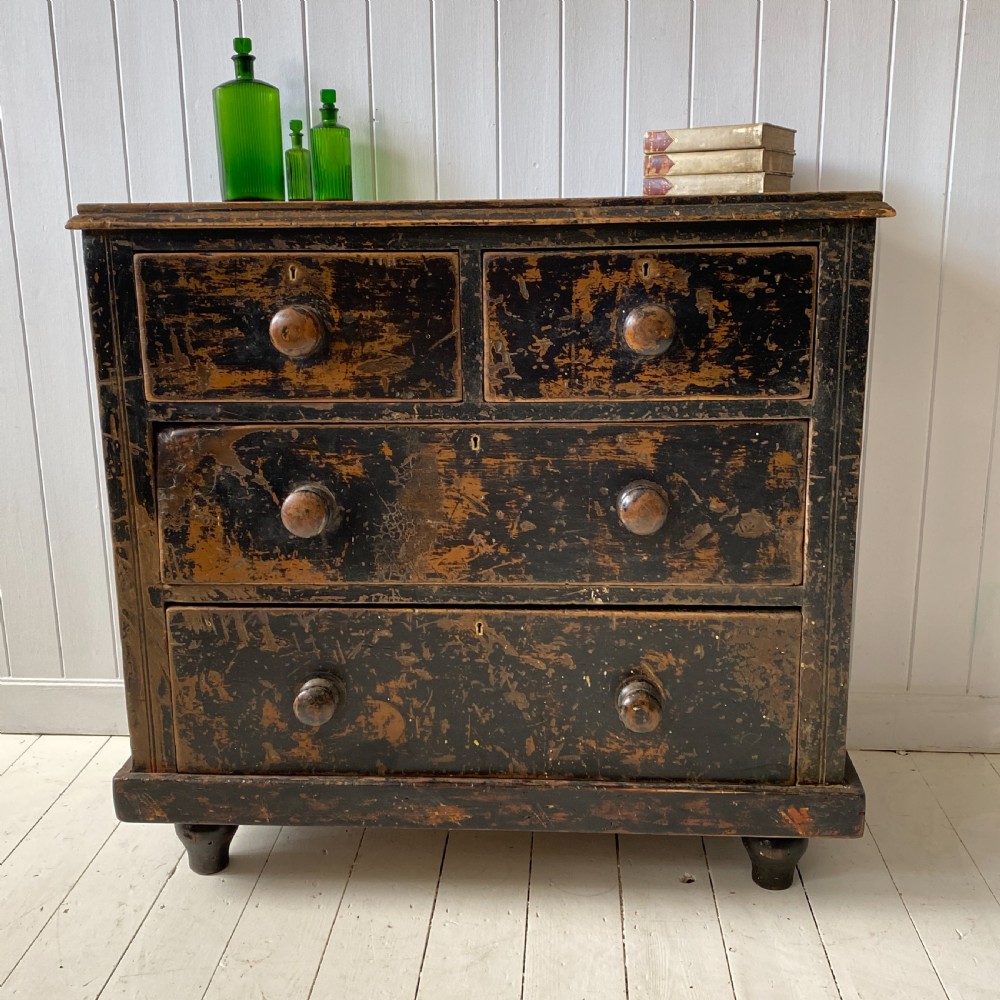 A Victorian Painted Chest of Drawers