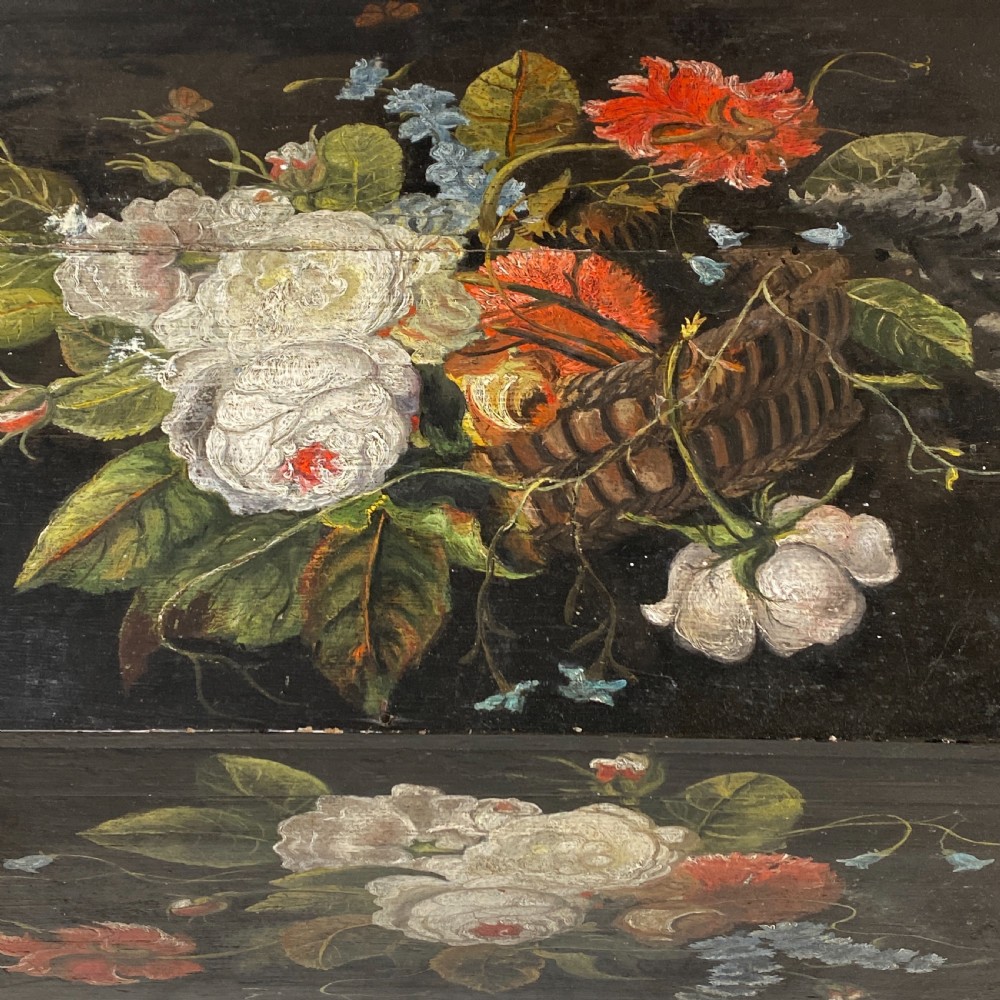 19th Century Ebonised and Painted Pine Trunk View IV