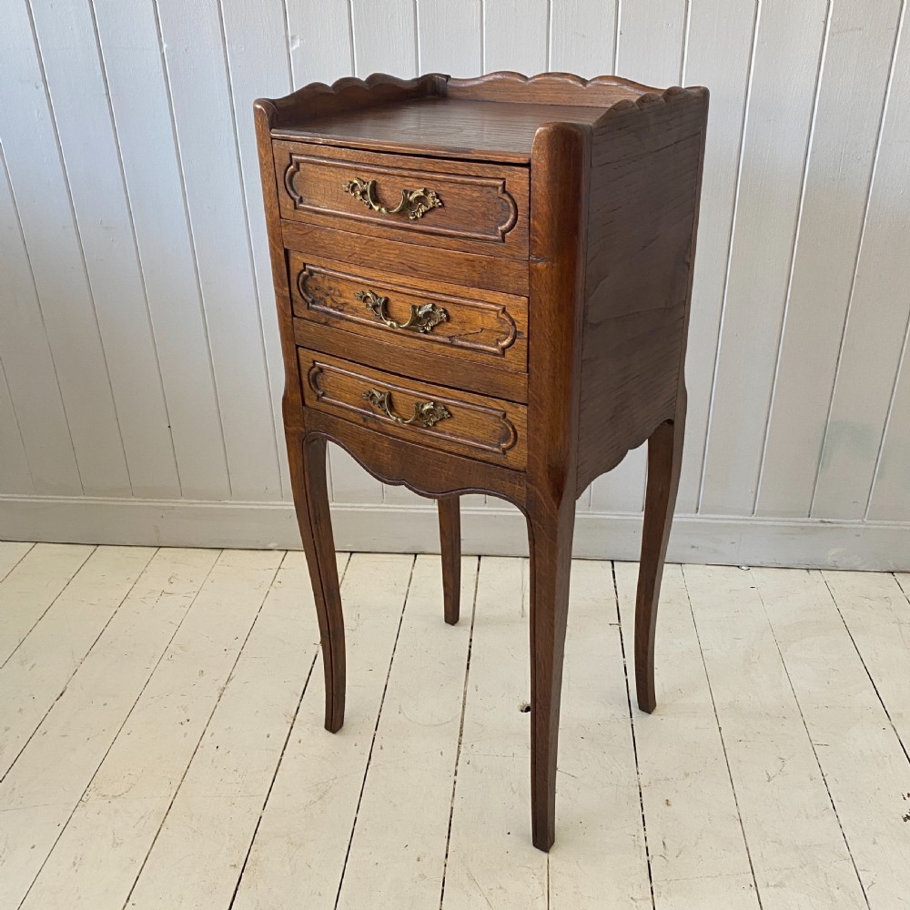 Pair of French Oak and Elm Bedside or Lamp Tables  View II