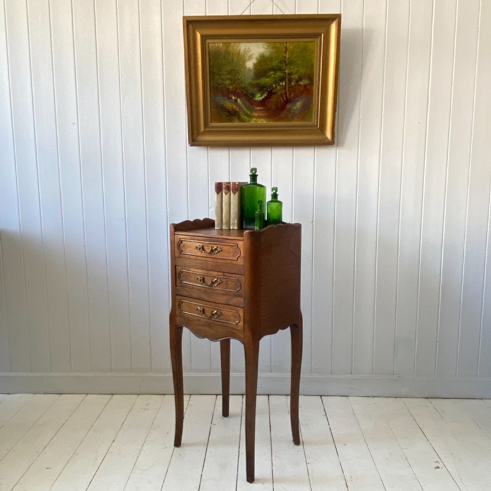 Pair of French Oak and Elm Bedside or Lamp Tables  View III