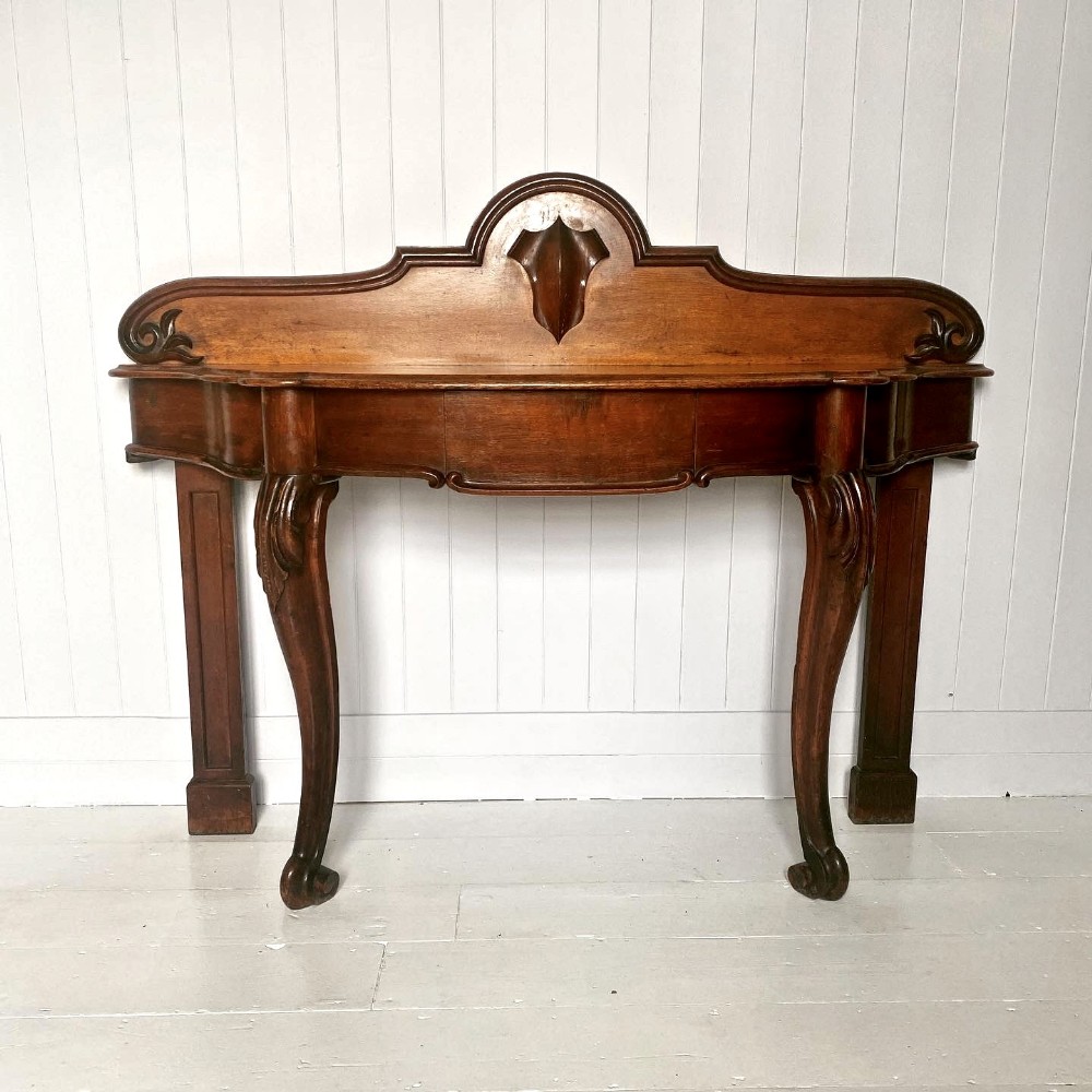 A Large Victorian Oak Console Table