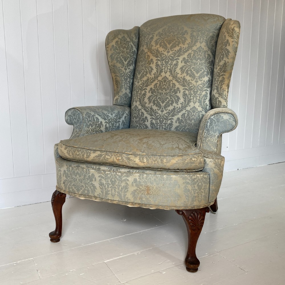 Country House Wingback Armchair Circa 1920 View VIII