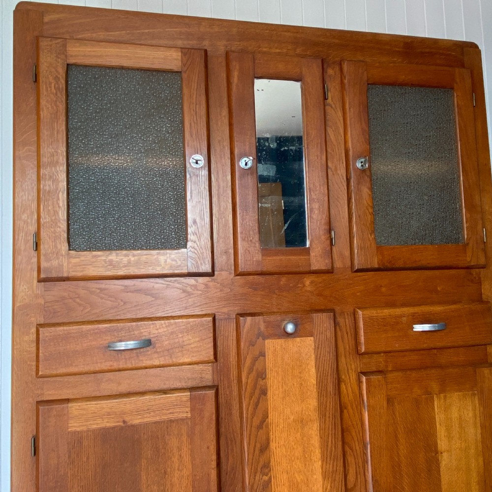 A 1930s French Oak Kitchen Cabinet or Dresser View IX