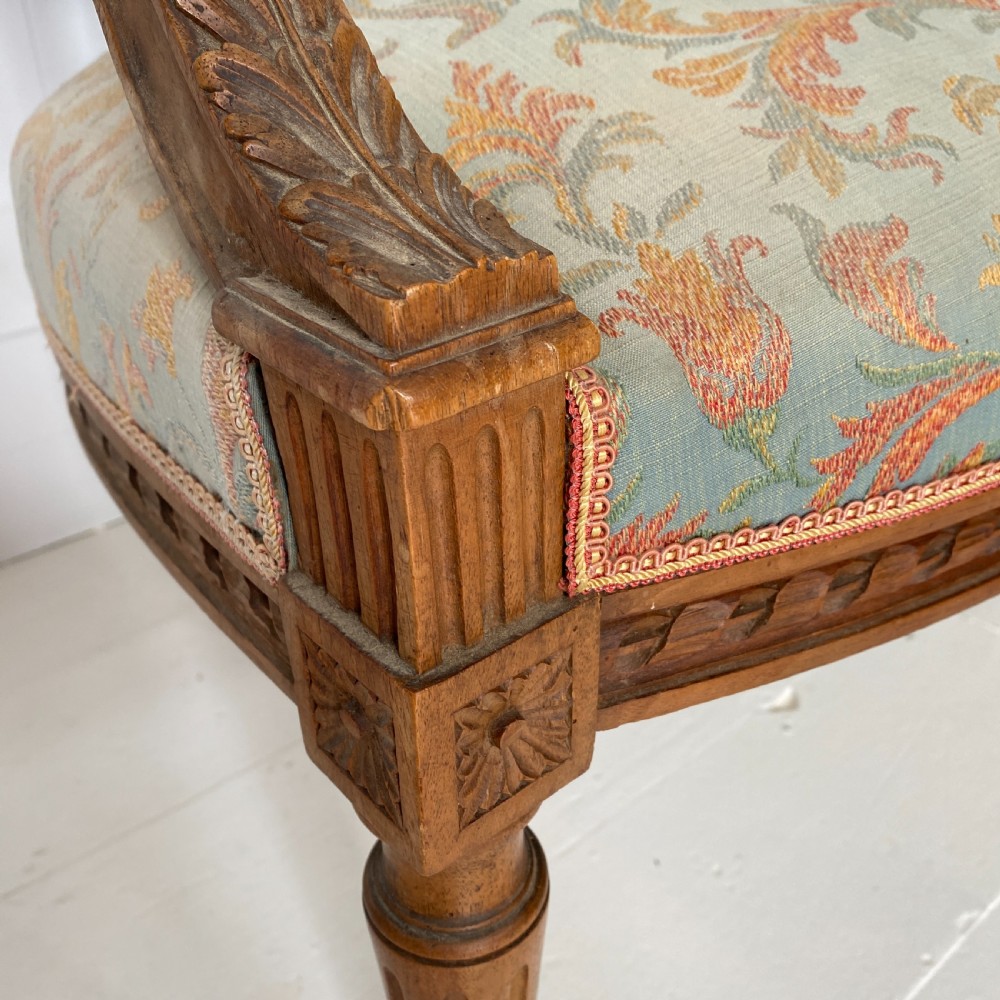 Antique French Carved Frame Salon Sofa View IV