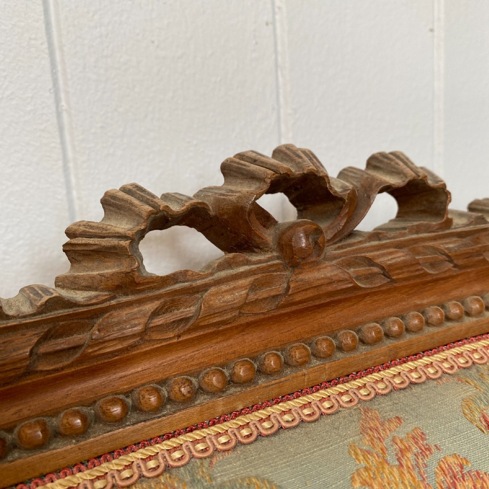 Antique French Carved Frame Salon Sofa View V