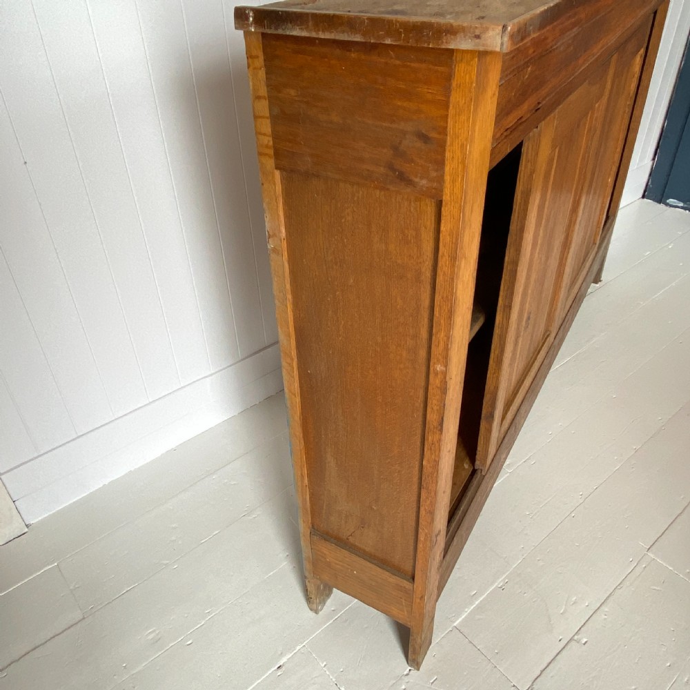 Vintage French Oak Hall or Kitchen Cabinet View III