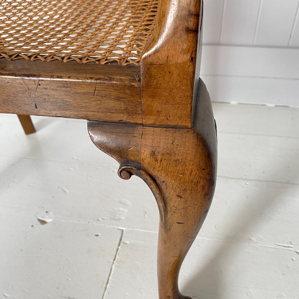 Walnut & Cane Tub Chair Circa 1920 View IV