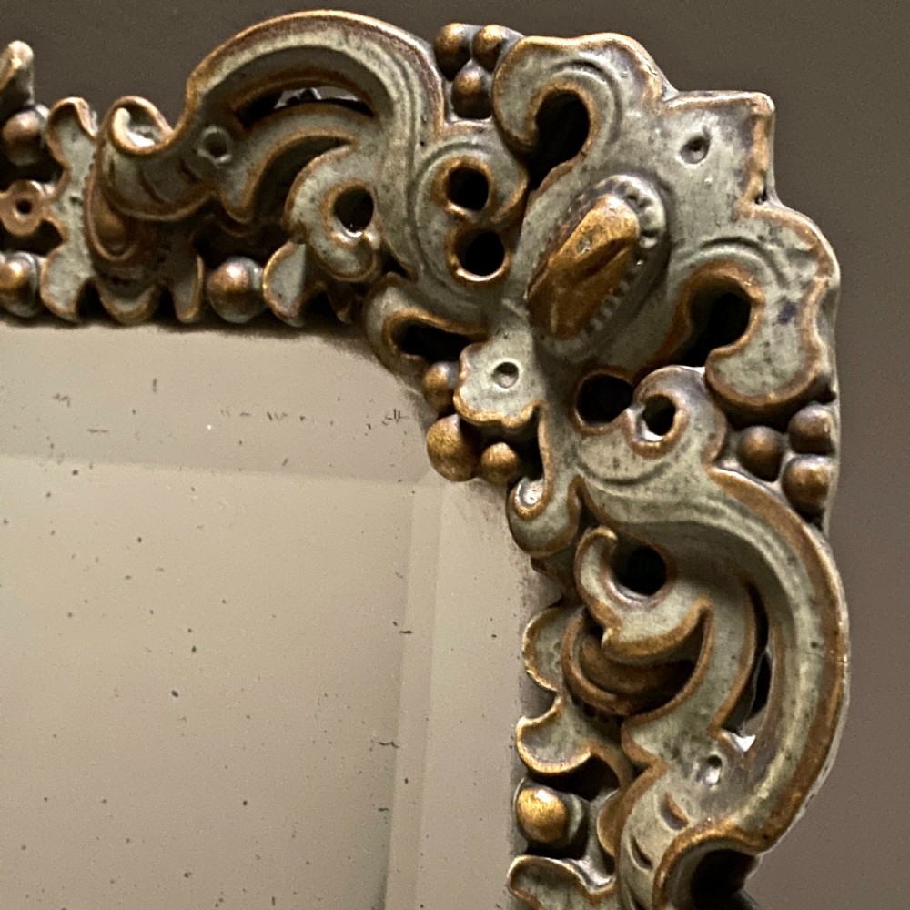 A Rare C19th Papier Mache Mirror Mirror on Stand by Charles Frederic Bielefeld View III