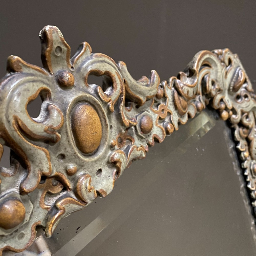 A Rare C19th Papier Mache Mirror Mirror on Stand by Charles Frederic Bielefeld View IX