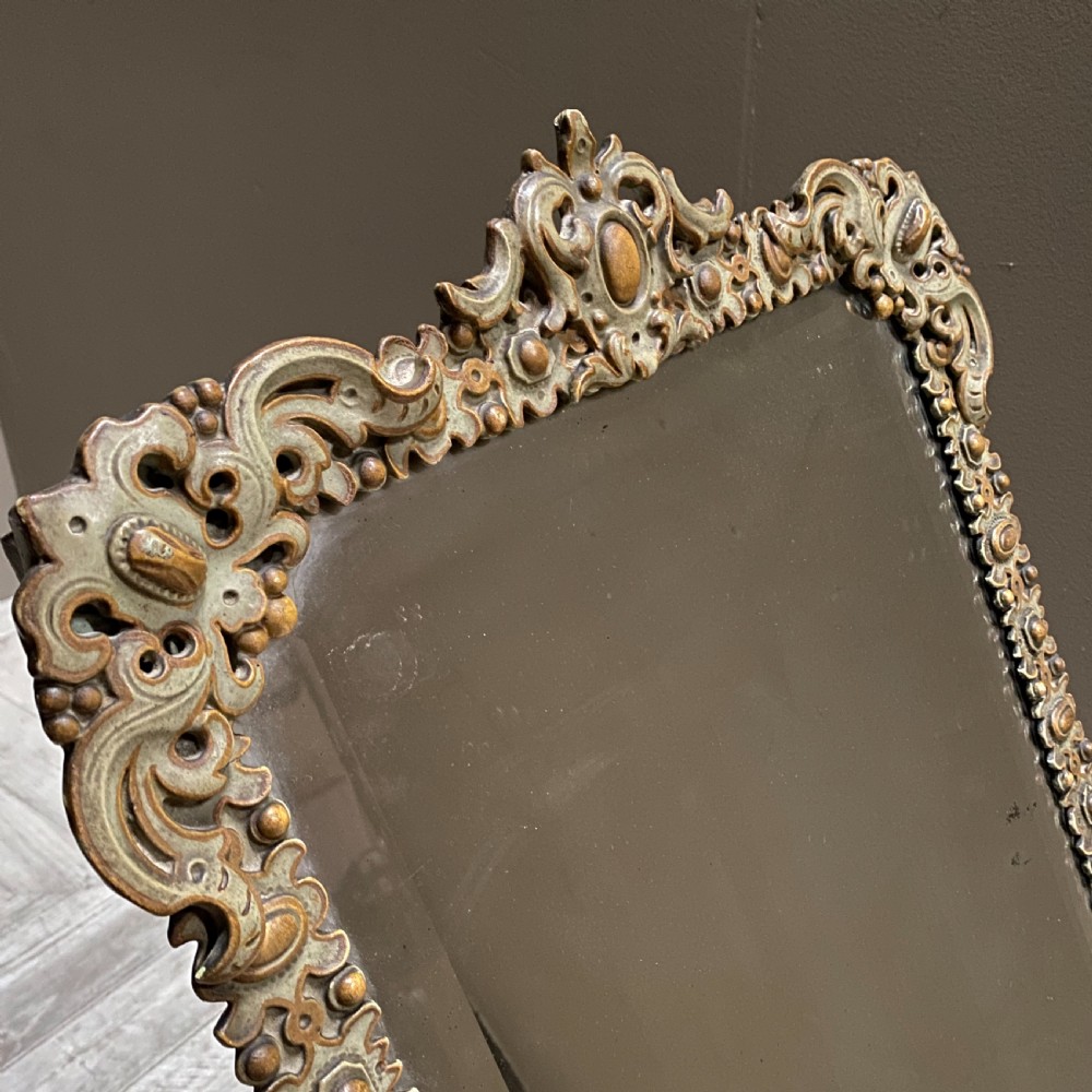 A Rare C19th Papier Mache Mirror Mirror on Stand by Charles Frederic Bielefeld View X