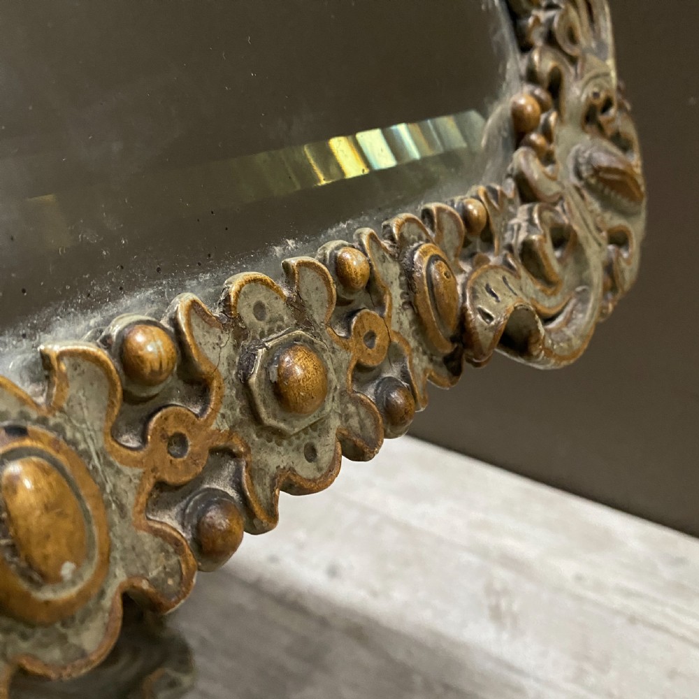 A Rare C19th Papier Mache Mirror Mirror on Stand by Charles Frederic Bielefeld View XI