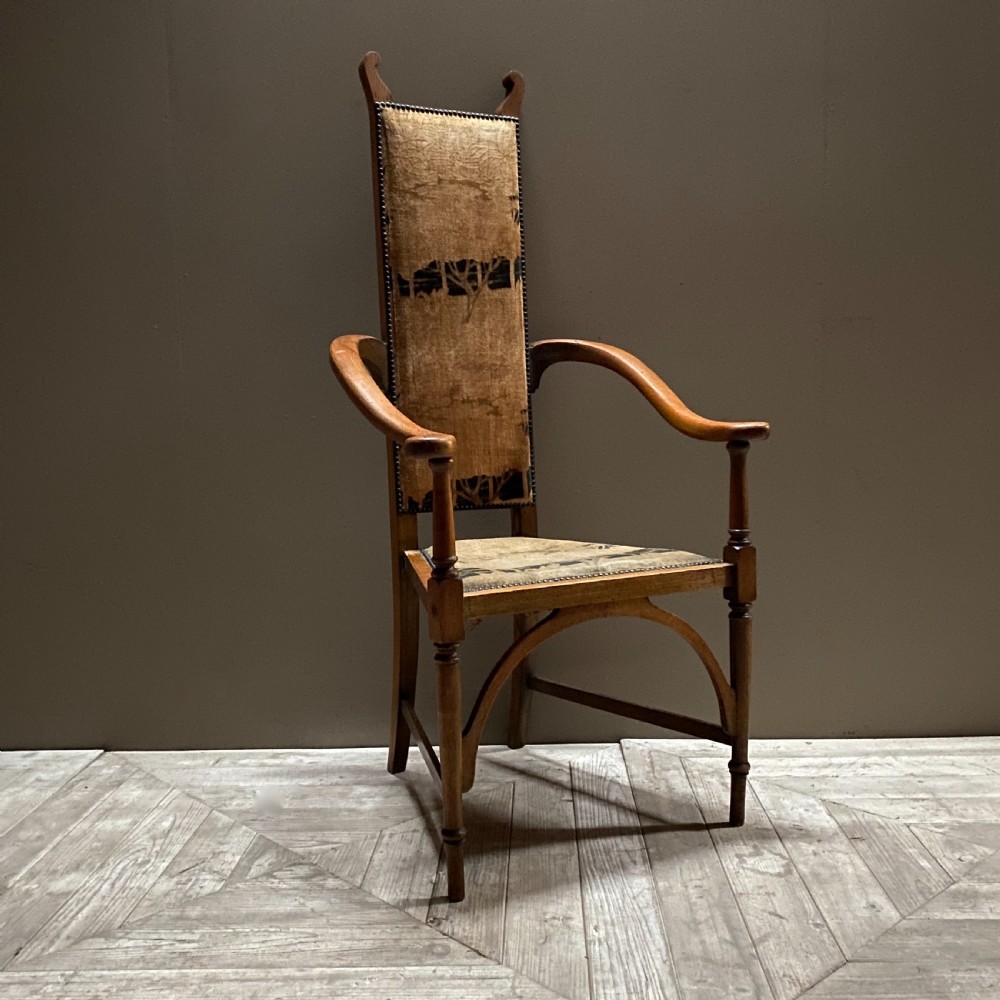 Arts and Crafts Oak and Ash Armchair by J S Henry
