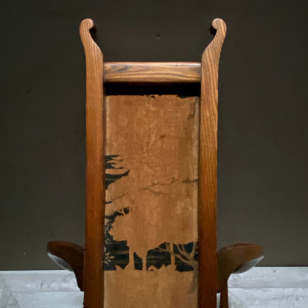 Arts and Crafts Oak and Ash Armchair by J S Henry View V