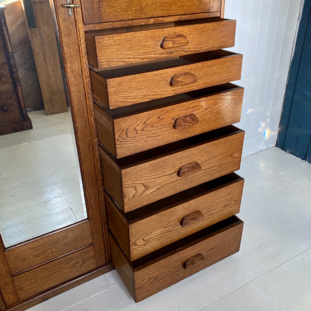 An Oak Compactum Wardrobe Circa 1920 View VII
