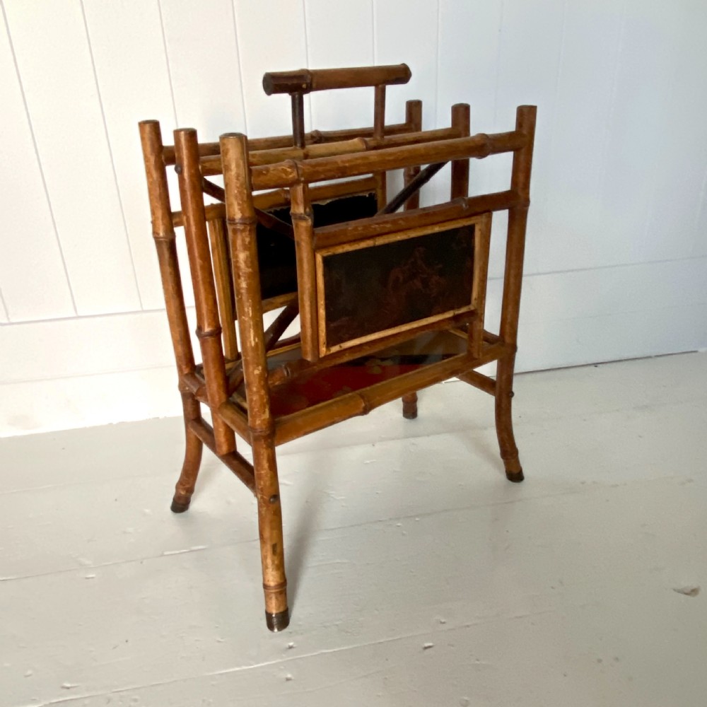 Antique Bamboo Magazine Rack by Langford View III
