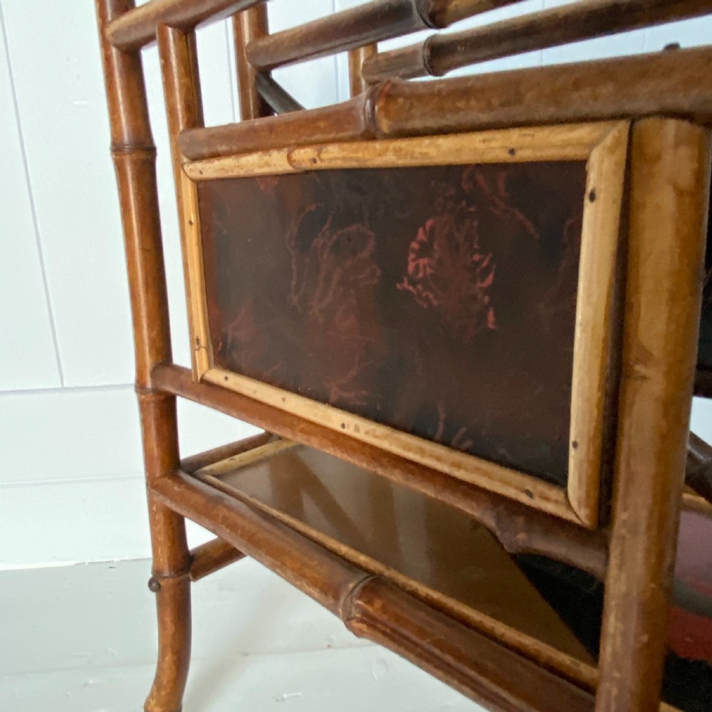 Antique Bamboo Magazine Rack by Langford View V