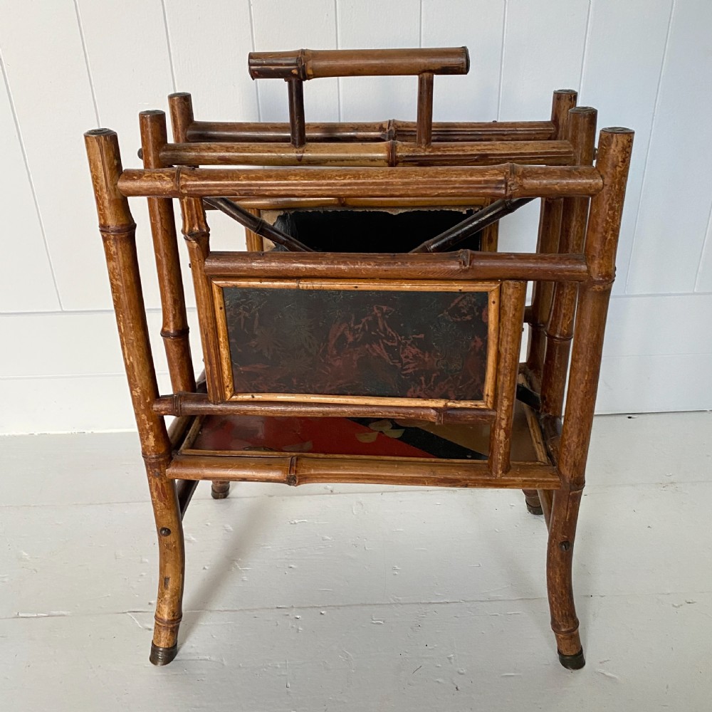 Antique Bamboo Magazine Rack by Langford View VI