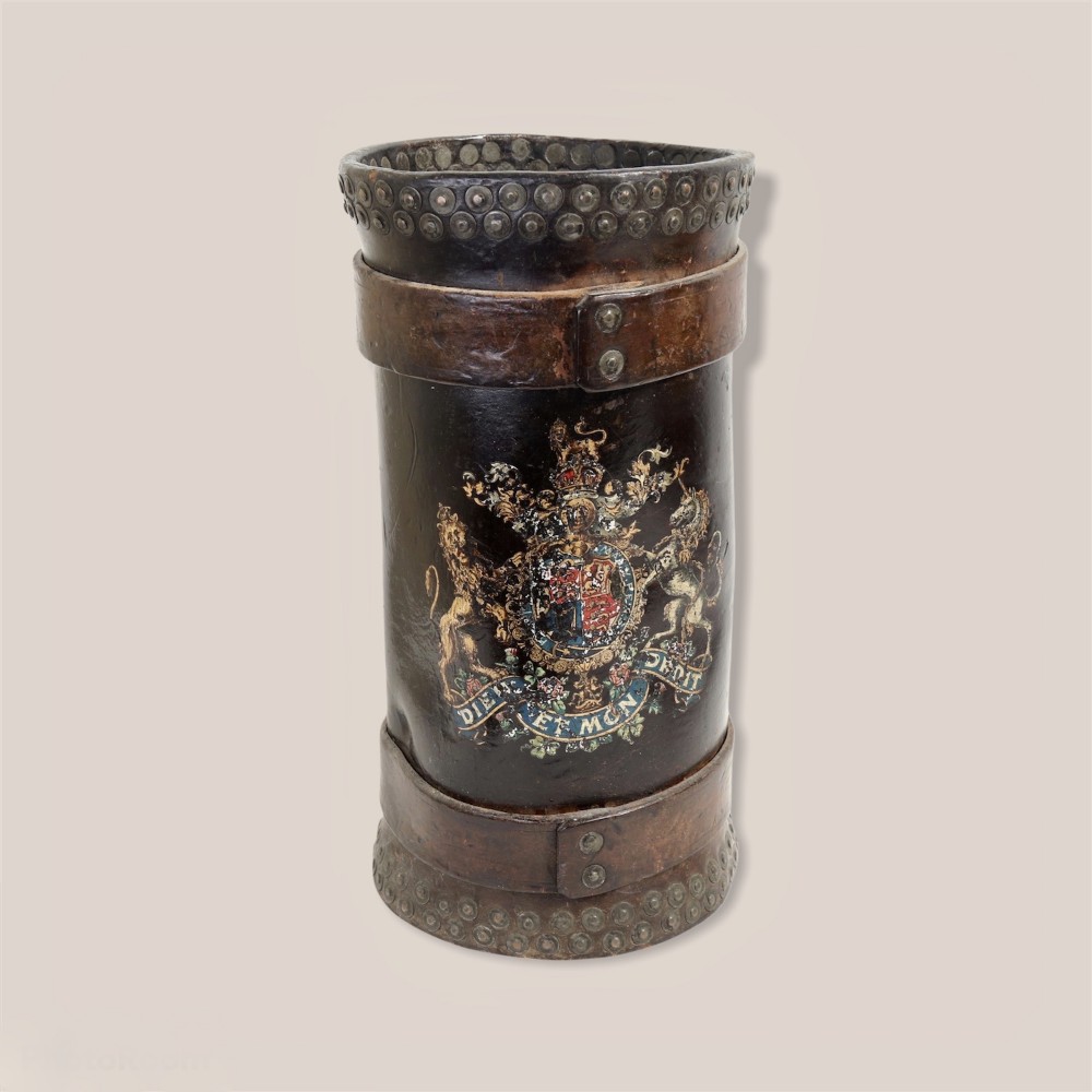 A C19th Leather Royal Navy Munitions Carrier 