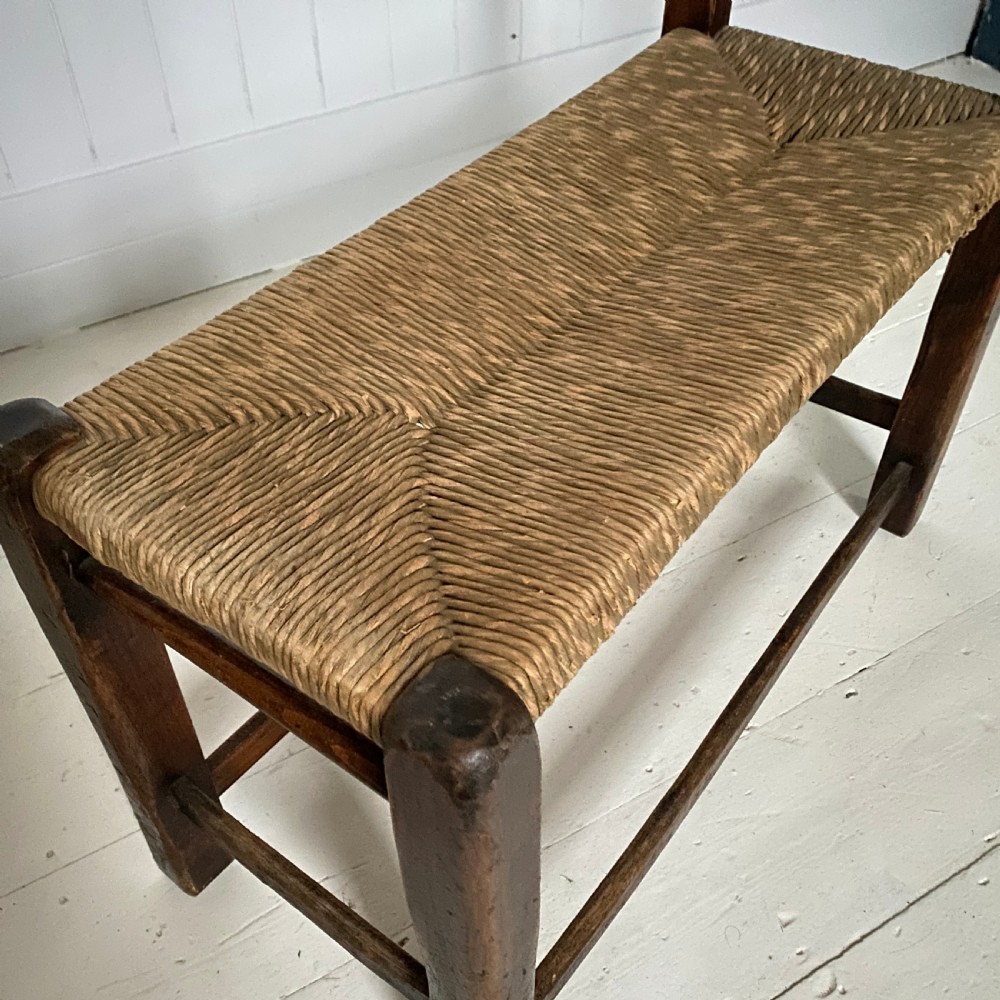 An Unusual Pair of Provincial Rush Seat Stools View II