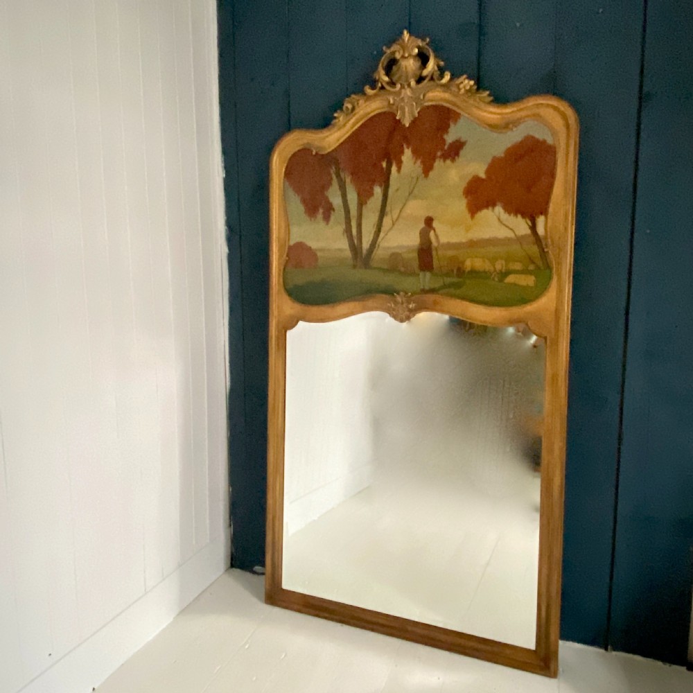 Large Trumeau Mirror With Landscape Painting  View VI