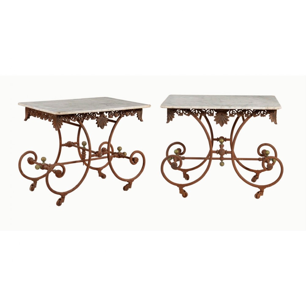 Pair of Antique French Patisserie Tables
