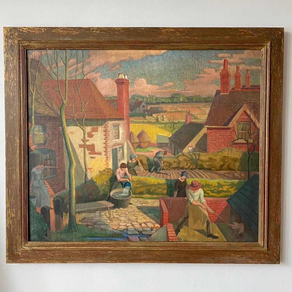 Bloomsbury School Sussex Landscape Oil On canvas View III