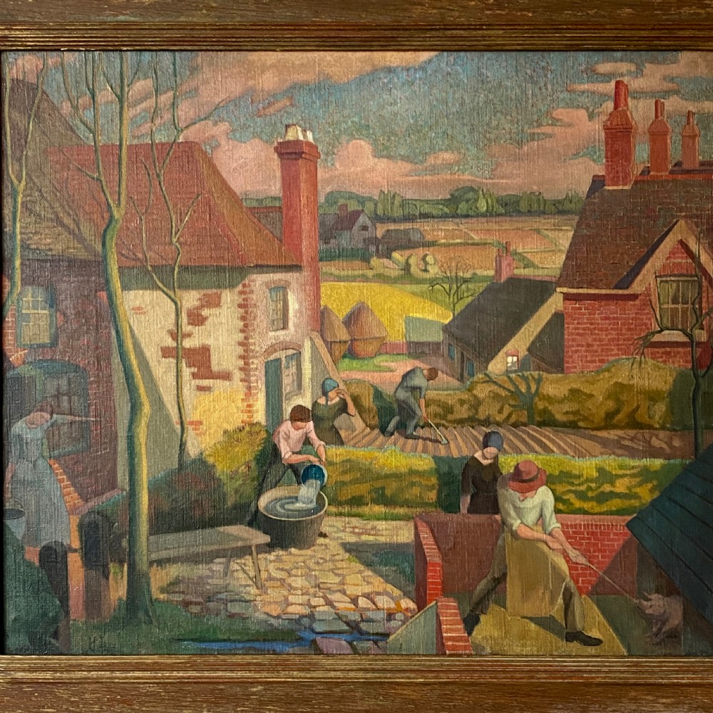Bloomsbury School Sussex Landscape Oil On canvas View IV
