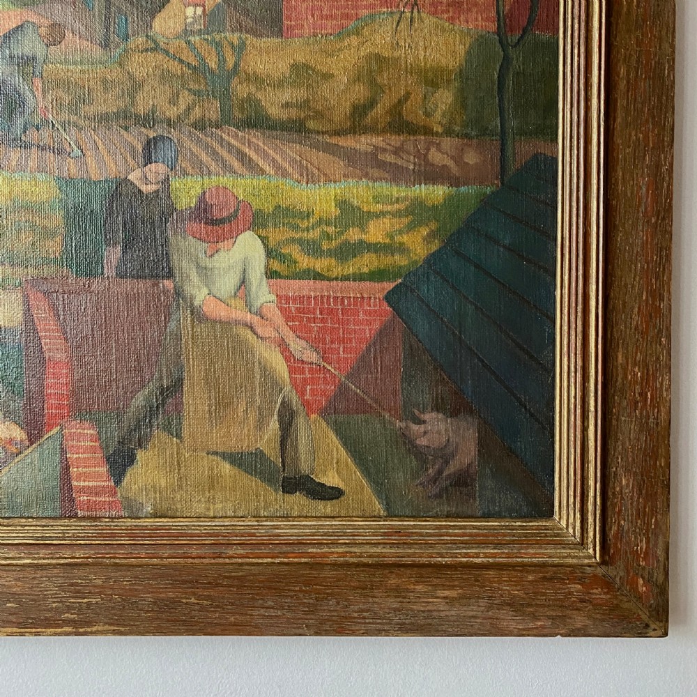 Bloomsbury School Sussex Landscape Oil On canvas View V