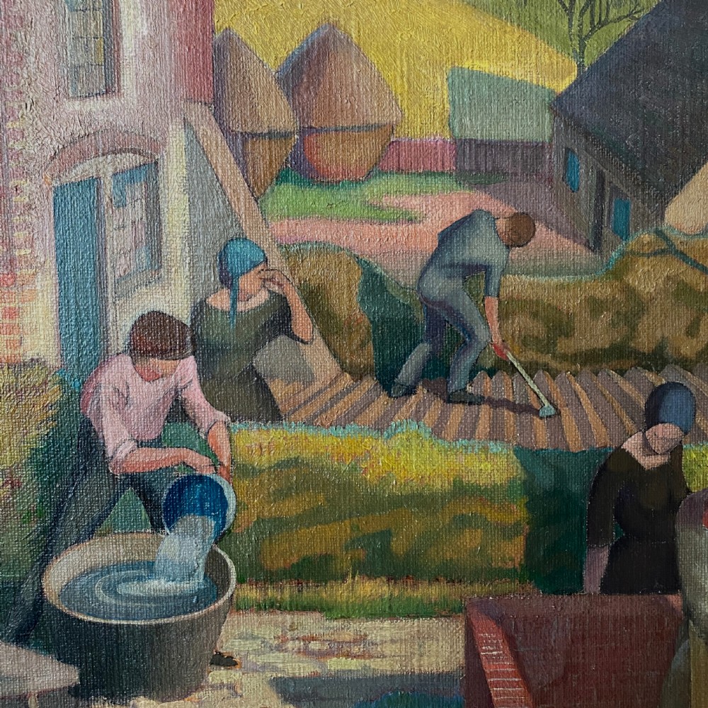 Bloomsbury School Sussex Landscape Oil On canvas View VI