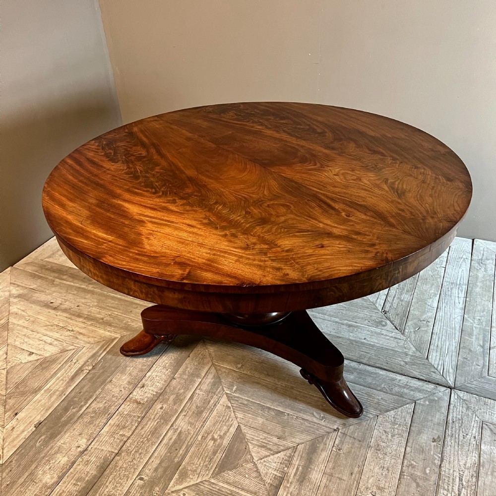 C19th Manx Mahogany Circular Tilt-Top Dining Table