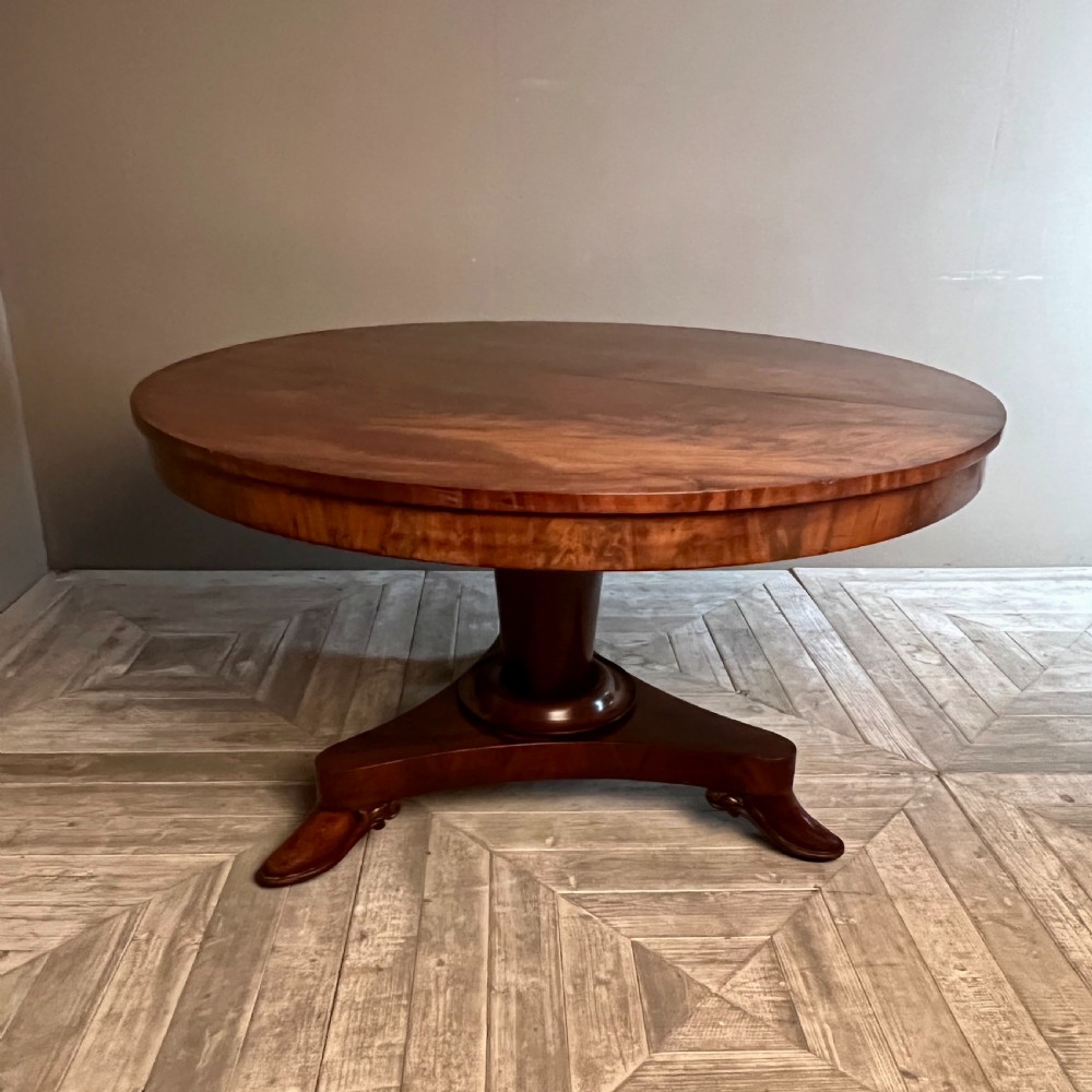 C19th Manx Mahogany Circular Tilt-Top Dining Table View IV
