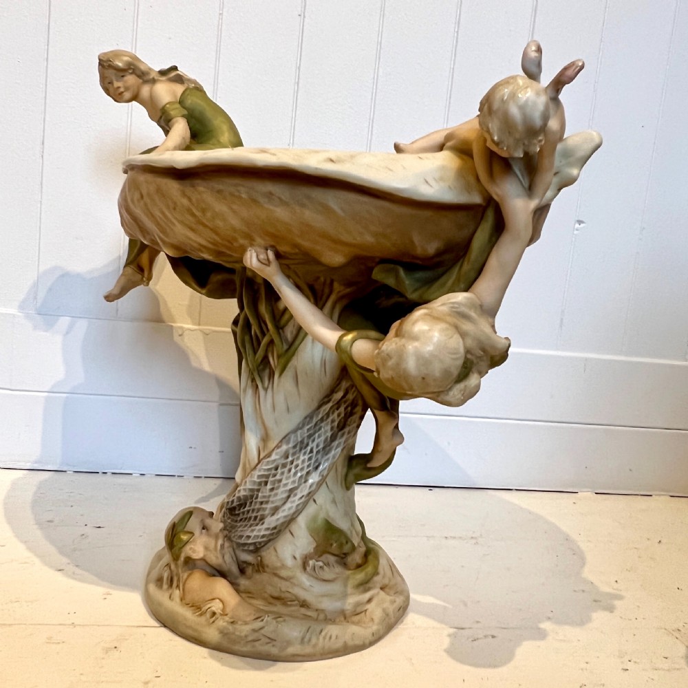 Large Art Nouveau Royal Dux Porcelain Centrepiece View III
