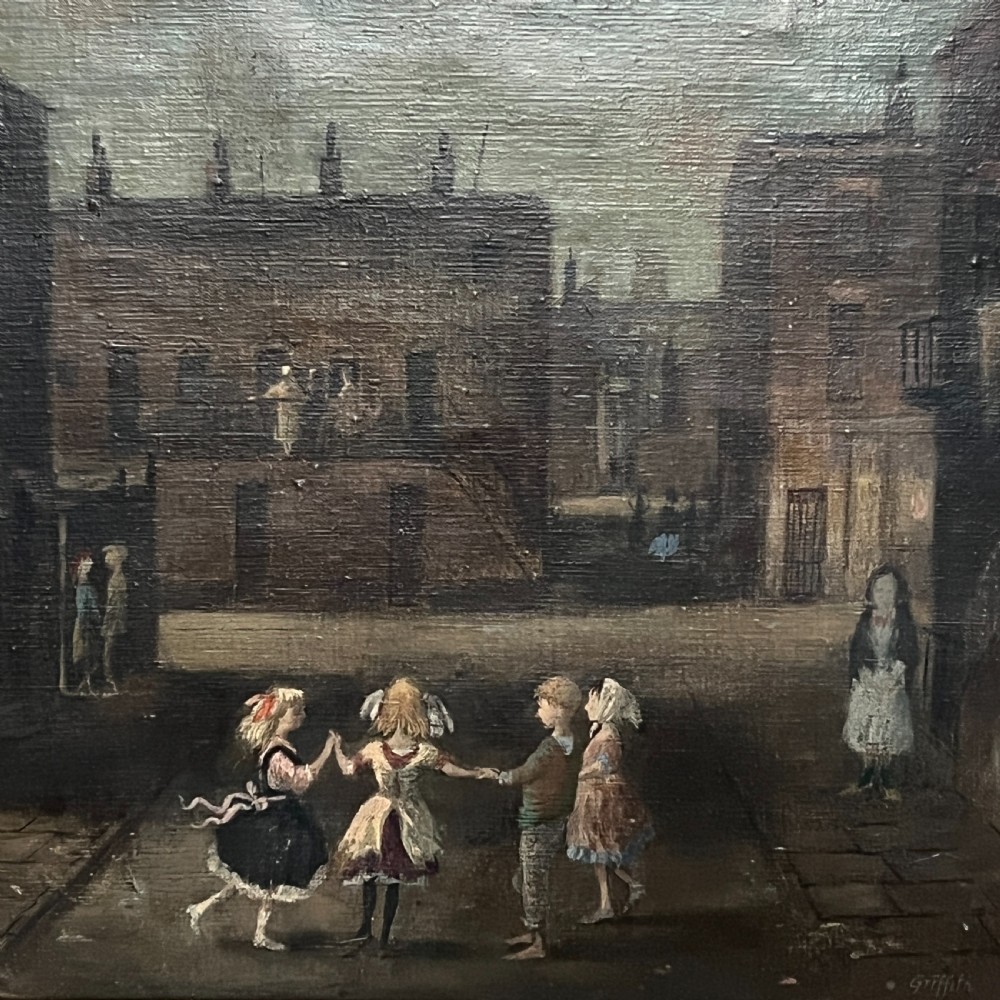 English School 'Child's Play' Oil On Canvas View II