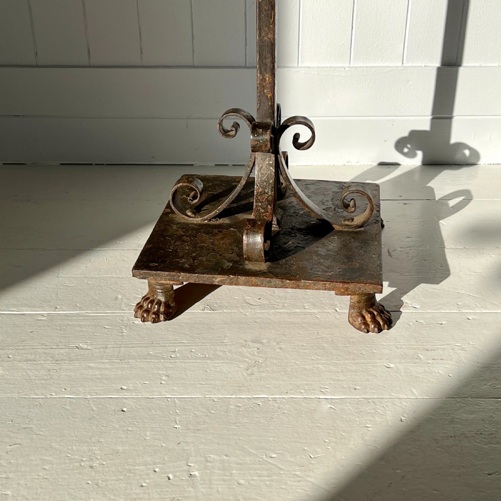 Antique Wrought Iron and Bronze Dinner Gong View II