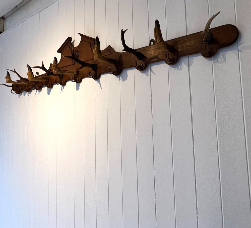 Large Black Forest Oak Coat & Hat Rack View IV