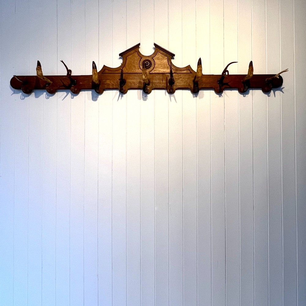 Large Black Forest Oak Coat & Hat Rack View VI